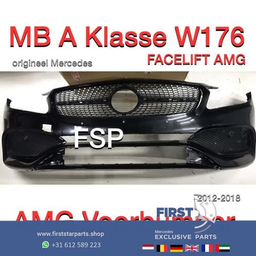 W176 Facelift AMG Voorbumper + diamand gril origineel Merced, Auto-onderdelen, Carrosserie, Bumper, Mercedes-Benz, Voor, Gebruikt