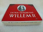 Willem II lege blikken sigaren doos, Verzamelen, Rookartikelen, Aanstekers en Luciferdoosjes, Tabaksdoos of Verpakking, Gebruikt