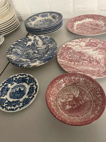 Rood en blauwe Engelse borden servies, Enlèvement