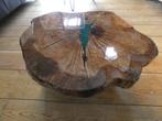 boomschijven salontafel bijzettafel epoxy tafel, Enlèvement ou Envoi, Neuf, Autres essences de bois
