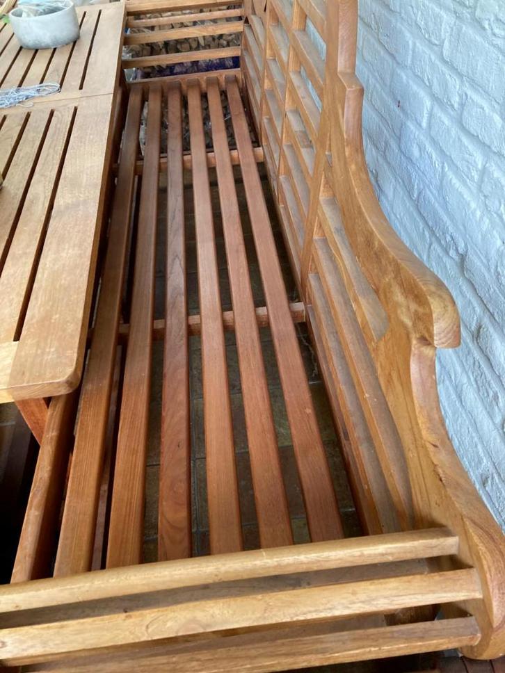 tuinmeubelen voor binnen en buiten, Tuin en Terras, Tuinsets en Loungesets, Gebruikt, Tuinset, Teakhout, Meer dan 8 zitplaatsen