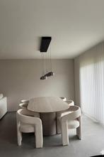 Woonkamerset travertin : eettafel + salontafel + 6 stoelen, Huis en Inrichting, Tafels | Eettafels, Ophalen