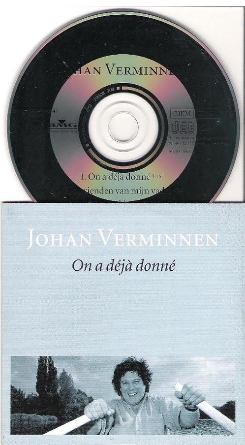 Johan Verminnen Cdsingle On a déjà donné-Vrienden v.m. vader, CD & DVD, CD Singles, Utilisé, En néerlandais, 1 single, Envoi