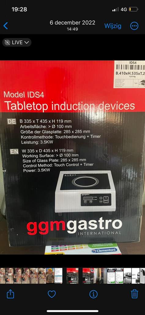 Cuisinière à induction GGM Gastro IDS4 - Neuve dans sa boîte, Electroménager, Tables de cuisson, Neuf, Autoportant, Enlèvement ou Envoi
