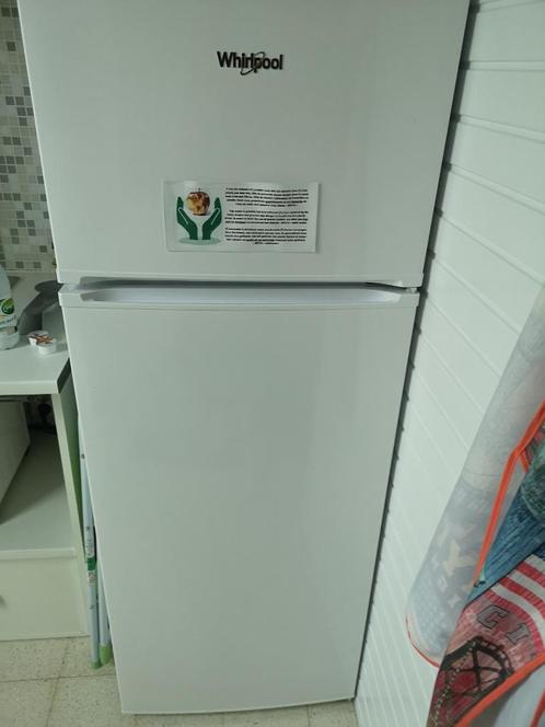 Frigo 2 portes Whirpool, Elektronische apparatuur, Koelkasten en IJskasten, Zo goed als nieuw, Met vriesvak, 120 tot 140 cm, 45 tot 60 cm
