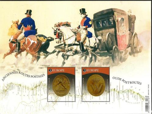 2020 “Europa – Oude postroutes” OBP Blok 290**, Timbres & Monnaies, Timbres | Europe | Belgique, Non oblitéré, Gomme originale