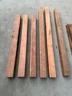 Balken kepers in hardhout geschaafd, Nieuw, Minder dan 180 cm, Hardhout, Balken