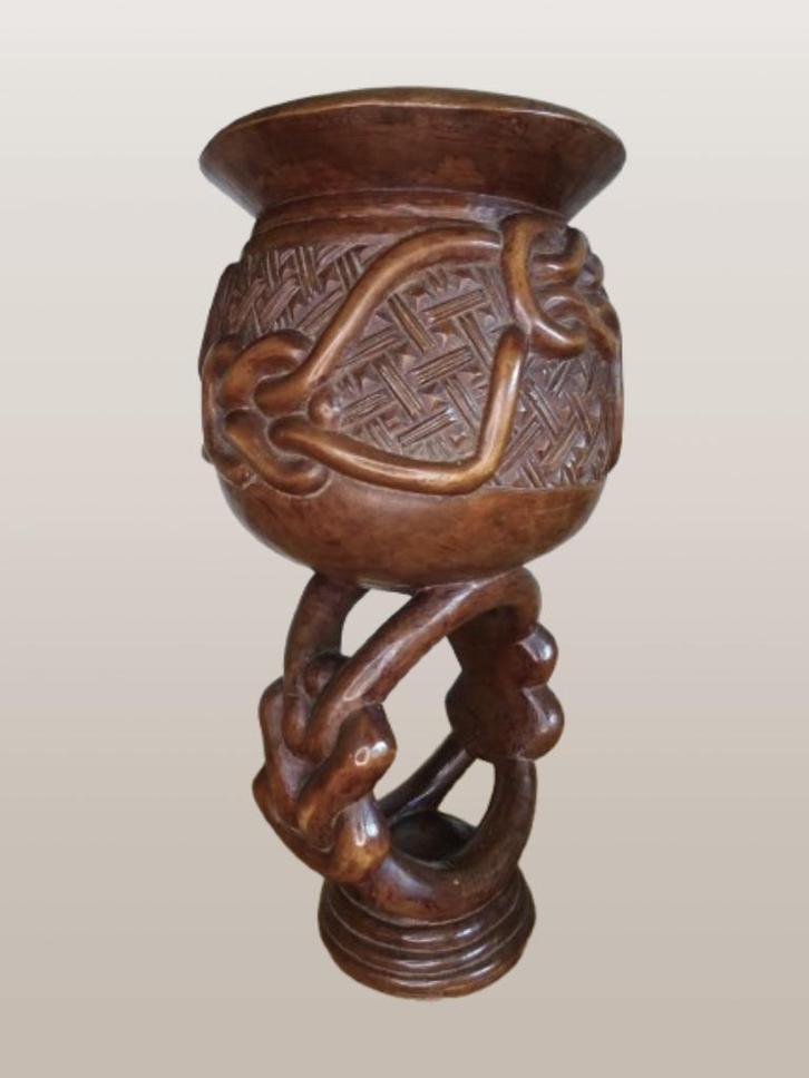 Palmwijnbeker, Kuba, Congo RDC. Prachtig kunstobject, Antiek en Kunst, Kunst | Niet-Westerse kunst, Ophalen of Verzenden
