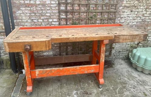 Vintage werkbank - Houtbewerking, Doe-het-zelf en Bouw, Werkbanken, Gebruikt, 170 cm of meer, Bankschroef, Ophalen