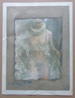 MONOGRAM CARLOS DE B / NAAKTE VROUW / ORIGINEEL WERK 40x30cm, Enlèvement ou Envoi