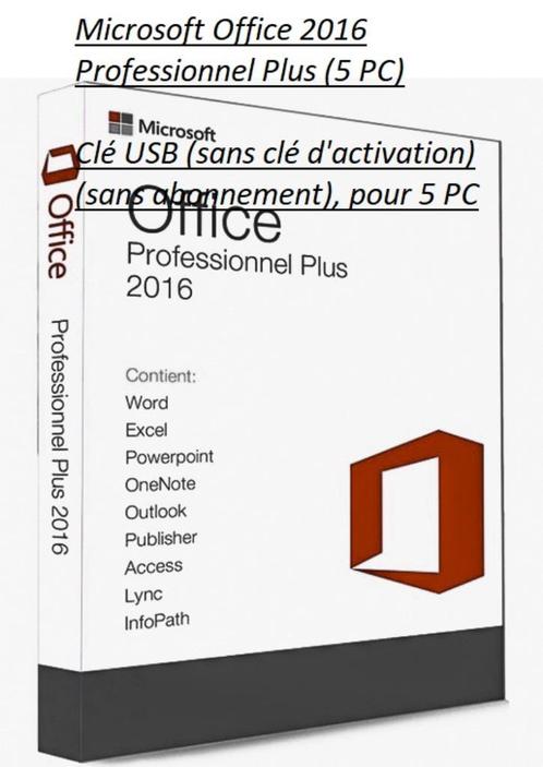 Microsoft Office 2016 Professional Plus (5 stuks) USB-stick, Computers en Software, Office-software, Nieuw, Windows, Access, Excel
