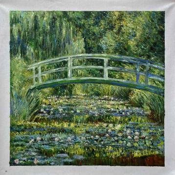 Monet: Waterlelievijver met Japanse brug, olieverfreplica