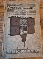 Vynckier Frères et C catalog 1937 elektrische apparatuur, Ophalen of Verzenden