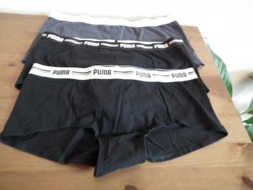 3 boxers pour femme (PUMA  & ZEEMAN) XL/XXL(état impeccable), Puma & Zeeman, Envoi, Noir, Slip