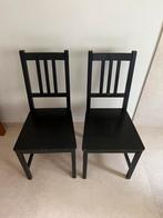 Vier stoelen, Huis en Inrichting, Stoelen, Ophalen, Gebruikt, Zwart, Vier