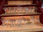 Lot de verres en cristal anciens – taillés / gravés, Ophalen of Verzenden