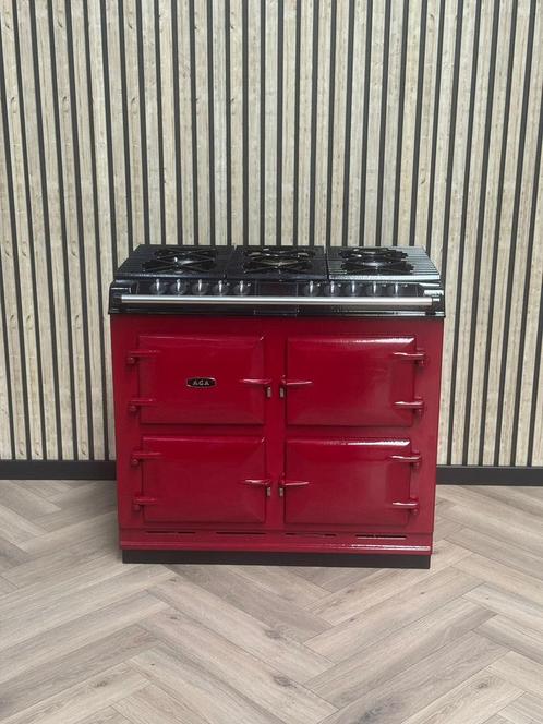 Prachtig Fornuis AGA Six Four Bordeaux Rood 4 Ovens!, Elektronische apparatuur, Fornuizen, Gas, Grill, Ophalen of Verzenden