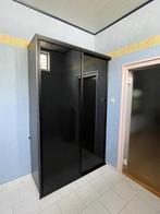 Armoire à étagères noire sur mesure, Plusieurs portes, 100 à 150 cm, 200 cm ou plus, 25 à 50 cm