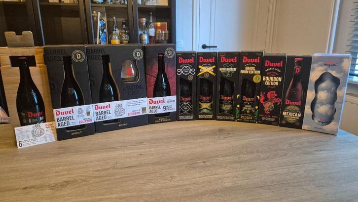 Duvel Barrel Aged collectie Batch 1-10 (+ Magritte), Verzamelen, Biermerken, Zo goed als nieuw, Flesje(s), Duvel, Ophalen