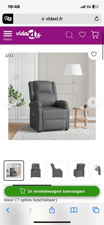 Fauteuil de massage VidaXL, Enlèvement, Neuf, Une personne
