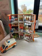 Kinderziekenhuis+ extra verdieping +verlichting+ambulance, Kinderen en Baby's, Speelgoed | Playmobil, Gebruikt, Ophalen