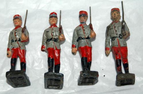 LINEOL 4 SOLDATS BRESILIENS AU DEFILE, Antiek en Kunst, Antiek | Speelgoed, Ophalen of Verzenden