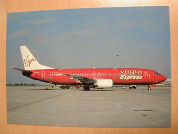 Virgin Express Postcard #01 Boeing B-737-46M OO-VEC Sabena beschikbaar voor biedingen