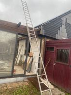 Aluminiumen ladder, Doe-het-zelf en Bouw, Ladders en Trappen, Ophalen, Gebruikt, Ladder, Opvouwbaar of Inschuifbaar