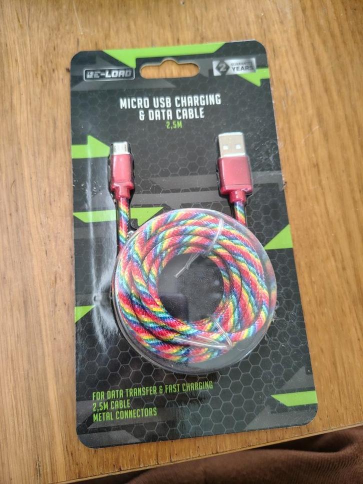 Micro USB charging data cable, Auto-onderdelen, Elektronica en Kabels, Ophalen of Verzenden