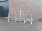Verzinkte Stapelrekken + Insteekbuizen, Zakelijke goederen, Kantoor en Winkelinrichting | Magazijn, Stelling en Opslag, Ophalen