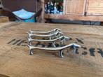 Vintage verzilverd teckel bestekhouder - tafelaccessoires, Ophalen of Verzenden
