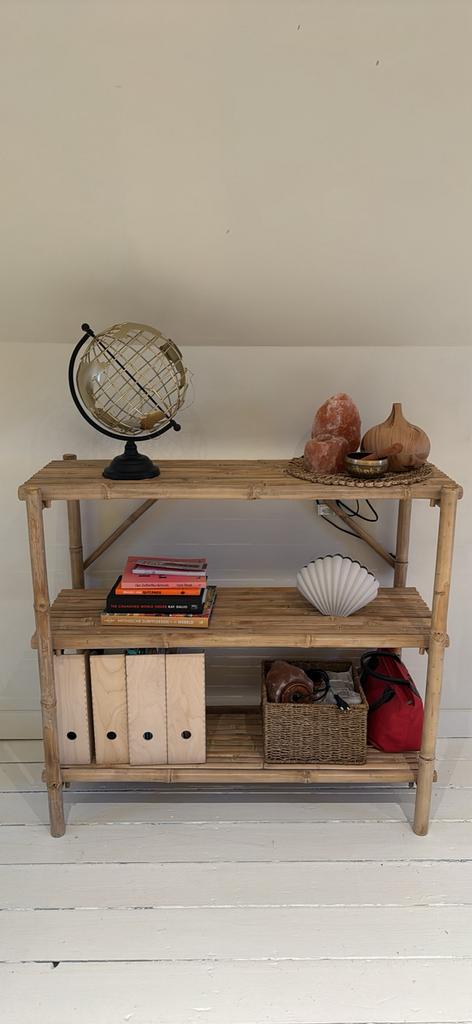 Bamboe Rek, Huis en Inrichting, Woonaccessoires | Wandplanken en Boekenplanken, Zo goed als nieuw, Ophalen