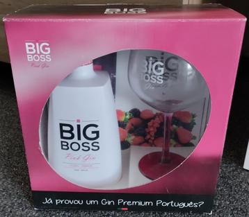 Big Boss Pink Gin + glas + doos ( Nieuw/sealed )