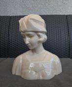 Keramieke Buste beeld art deco dame craquele, Antiek en Kunst, Antiek | Keramiek en Aardewerk, Ophalen