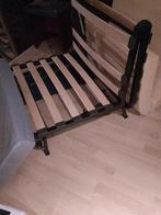 zetelbed 1 persoon grijze hoes, Ophalen, 90 cm, Eenpersoons, 190 cm of minder