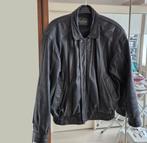 veste blouson cuir noir souple, homme T48 doublé 4 poches, Enlèvement ou Envoi, Davigno, Porté, Taille 48/50 (M)