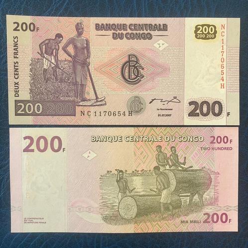 Congo - 200 Francs 2007 - Pick 99A - UNC, Timbres & Monnaies, Billets de banque | Afrique, Billets en vrac, Autres pays, Enlèvement ou Envoi