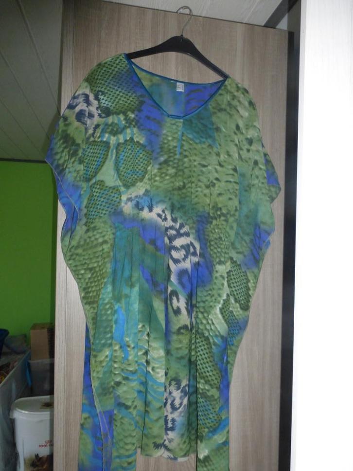NIEUW fluïde strandtuniek T: 48, Kleding | Dames, Badmode en Zwemkleding, Nieuw, Groen, Ophalen of Verzenden
