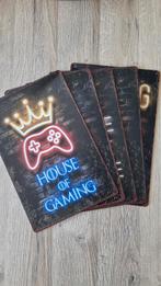 5 gaming metalen wanddecoratie platen, Ophalen of Verzenden, Zo goed als nieuw