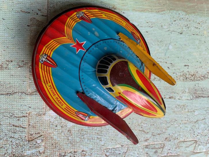 Flying Saucer Spaceship Terre Mars W 902 Paris, Antiek en Kunst, Antiek | Speelgoed, Ophalen of Verzenden