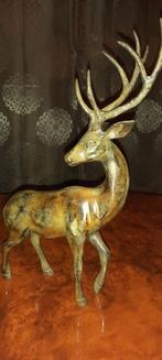 Prachtig bronzen dierhert 35 cm hoog, Antiek en Kunst, Ophalen of Verzenden, Brons