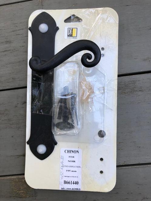 Chinon zwarte ijzeren deurgreep 1 element vergrend 195mm, Doe-het-zelf en Bouw, Raamkozijnen en Schuifdeuren, Nieuw, Overige typen