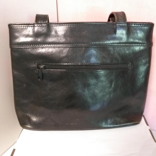 Sac  tout cuir, Handtassen en Accessoires, Tassen | Schoudertassen, Zo goed als nieuw, Zwart, Leer, Ophalen of Verzenden