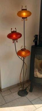 Handgemaakte vintage vloerlamp, in 3 elementen/punten, Ophalen of Verzenden, Zo goed als nieuw