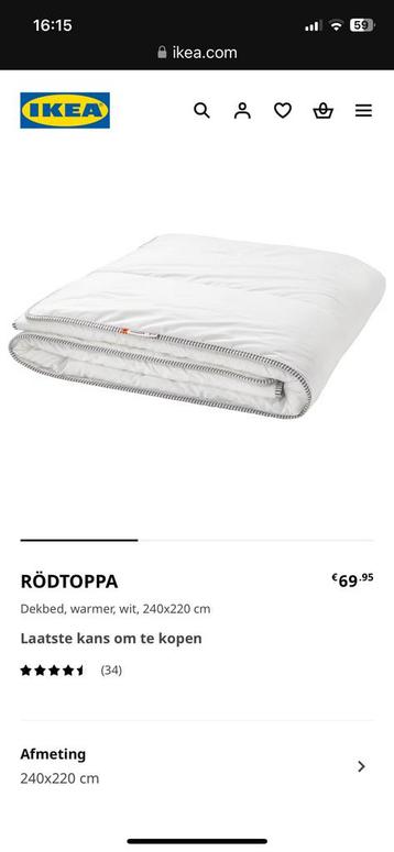 Dekbed 240x220  beschikbaar voor biedingen