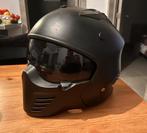 Casque moto intégral visière noir, M