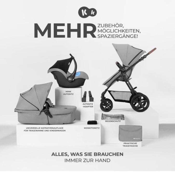 kk Kinderkraft MOOV CT Pushchair 3-in-1, Kinderen en Baby's, Kinderwagens en Combinaties, Gebruikt, Combiwagen, Overige merken
