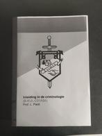Inleiding in de criminologie (reader) - Paoli, Boeken, Studieboeken en Cursussen, Nieuw, Hoger Onderwijs, Ophalen