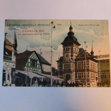 carte postale exposition universelle Bruxelles, Enlèvement ou Envoi