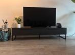 Tv meubel Malaga Leenbakker zwart/antraciet 190x43x48., Huis en Inrichting, Ophalen of Verzenden, Zo goed als nieuw, Zwart